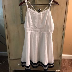 White and blue sailor dress